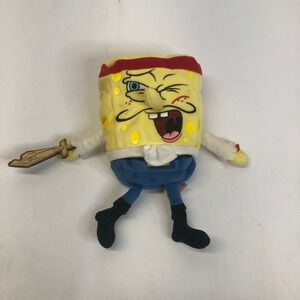 TY Captain SpongeBob Pirate Plush 2008 Nickelodeon Stuffed Toy‎